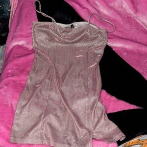 Divided Shimmering Pink Dress